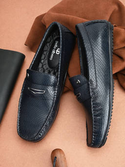 Pelle Albero - Men'S Navy Slip On Casual Loafer