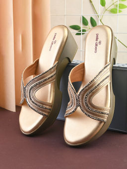 Pelle Albero - Pink Embellished Wedges Heel