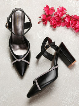 Pelle Albero - Black Embellished Pumps