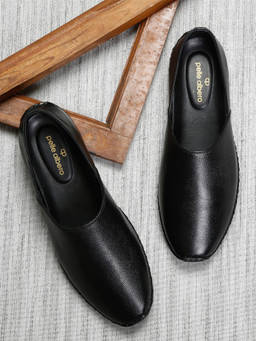 Pelle Albero - Men Black Leather Espadrilles