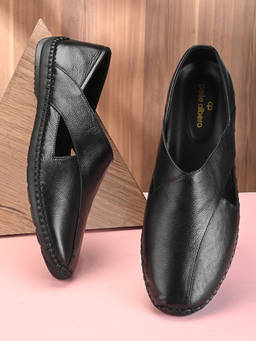 Pelle Albero - Men Textured Leather Lightweight Peshawari Shoes