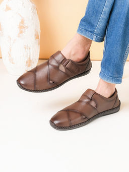 Pelle Albero - Brown Leather Comfort Sandal