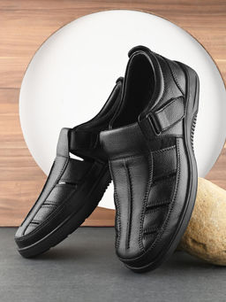 Pelle Albero - Black Leather Slip-On Flats