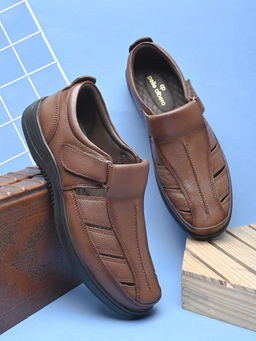Pelle Albero - Tan Leather Slip-On Flats