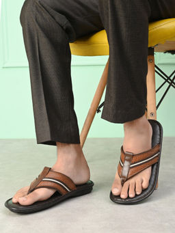 Pelle Albero - Men Tan Colour Leather Sandals
