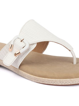 D'Shoe Lounge - Champagne White Slingback Flats