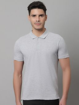 Cantabil - Men Grey Casual T-Shirt