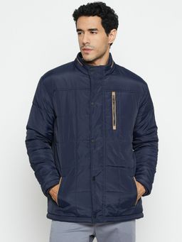 Cantabil - Men Navy Blue Casual Jacket