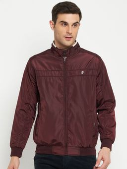 Cantabil - Men Wine Casual Reversible Jacket