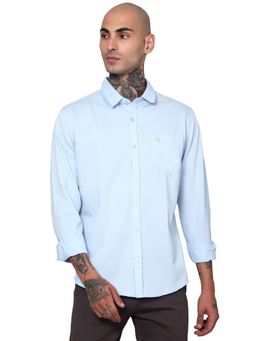 Cantabil - Men Sky Blue Casual Shirt