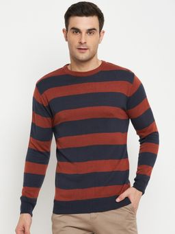 Cantabil - Men Rust Casual Sweater