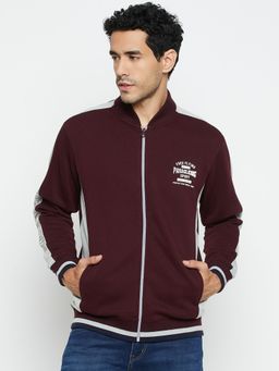 Cantabil - Men Wine Casual Sweatshirt