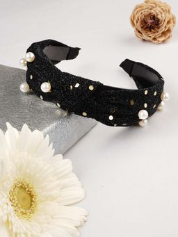 Laida - Black Embellished Hairband