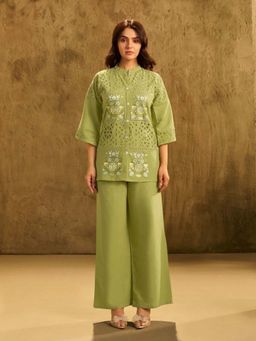 Autumnlane - Arim Fern Embroidered Cotton Co-Ord Set