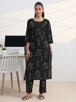Gerua By Libas - Black Ethnic Motif Printed Co-Ord Set