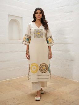 Autumnlane - Viresh Pearl Cotton Kurta With Pant