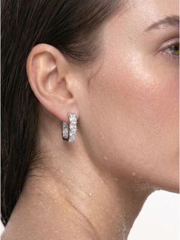 MINJI AND CO. - Icy Spark Earrings Gold Plated Brass with CZ Stone
