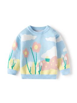 Little Surprise Box - Blue Flower Bloom theme Warmer Sweater