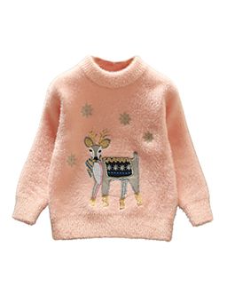 Little Surprise Box - Pink Decked Reindeer Warmer Sweater