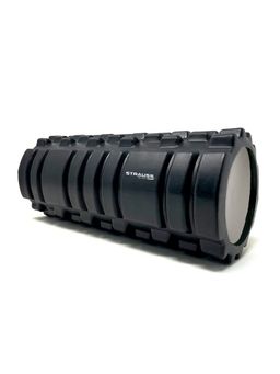 Strauss - Deep Tissue Massage Foam Roller, 33 cm (Black)