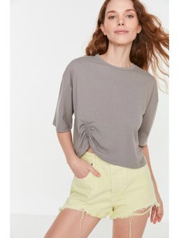 Trendyol - Women's Comfortable Grey T-shirts