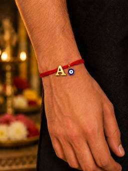 Digital Dress Room - A Letter Evil Eye Moli Thread Rakhi Bhai Bro