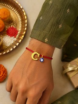Digital Dress Room - C Letter Evil Eye Moli Thread Rakhi Bhai Bro