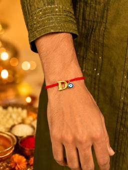 Digital Dress Room - D Letter Evil Eye Moli Thread Rakhi Bhai Bro