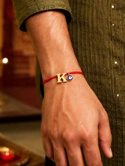 Digital Dress Room - K Letter Evil Eye Moli Thread Rakhi Bhai Bro