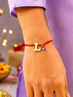 Digital Dress Room - L Letter Evil Eye Moli Thread Rakhi Bhai Bro