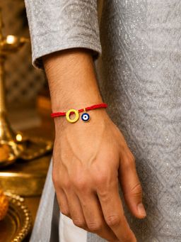 Digital Dress Room - O Letter Evil Eye Moli Thread Rakhi Bhai Bro
