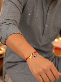 Digital Dress Room - W Letter Evil Eye Moli Thread Rakhi Bhai Bro