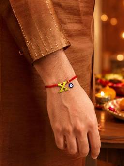 Digital Dress Room - X Letter Evil Eye Moli Thread Rakhi Bhai Bro