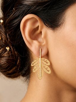 ARTKLIM - Minimalist Leaf Branch Stud Anti-Tarnish Earring