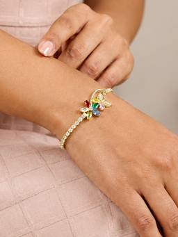 ARTKLIM - Multicolor Butterfly Sparkle Anti-Tarnish Bracelet