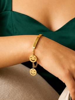 ARTKLIM - Golden Smile Charm Anti-Tarnish Bracelet
