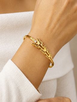 ARTKLIM - Crystal Butterfly Trio Anti-Tarnish Bracelet