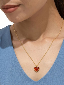 Sorele - Carnelian Love Gold Plated Necklace