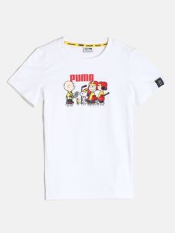 Puma - X Peanuts Unisex Kids White T-Shirt