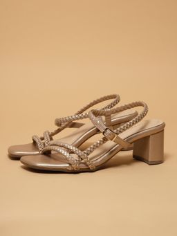 ERIDANI - Alana Gold Braided Heels