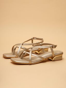 ERIDANI - Torin Gold Strappy Heels
