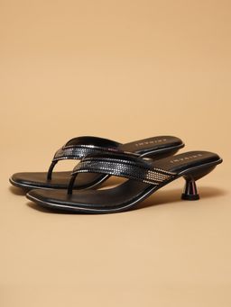 ERIDANI - Yahvi Black Embellished Heels