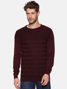 SHOWOFF - Men's Casual Maroon Sweater