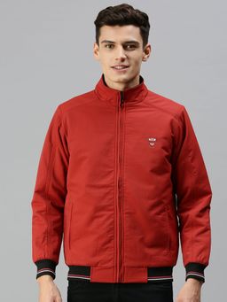 SHOWOFF - Men Casual Solid Red Jacket