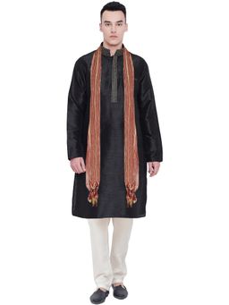 SG LEMAN - Black Kurta for Men (Set of 3)