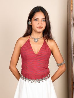 NISHORAMA - Kavya Halter Neck Top