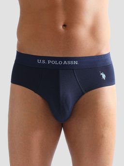U.S. POLO ASSN. - Blue Elasticized Waist Solid Eb006 Briefs