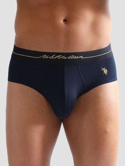 U.S. POLO ASSN. - Blue Elasticized Waist Solid Pb004 Briefs