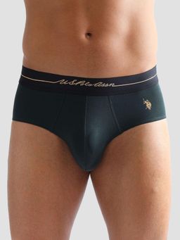 U.S. POLO ASSN. - Green Elasticized Waist Solid Pb004 Briefs