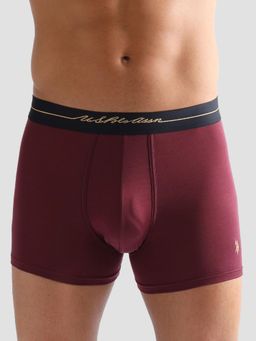 U.S. POLO ASSN. - Maroon Anti Microbial Solid Pt004 Trunks